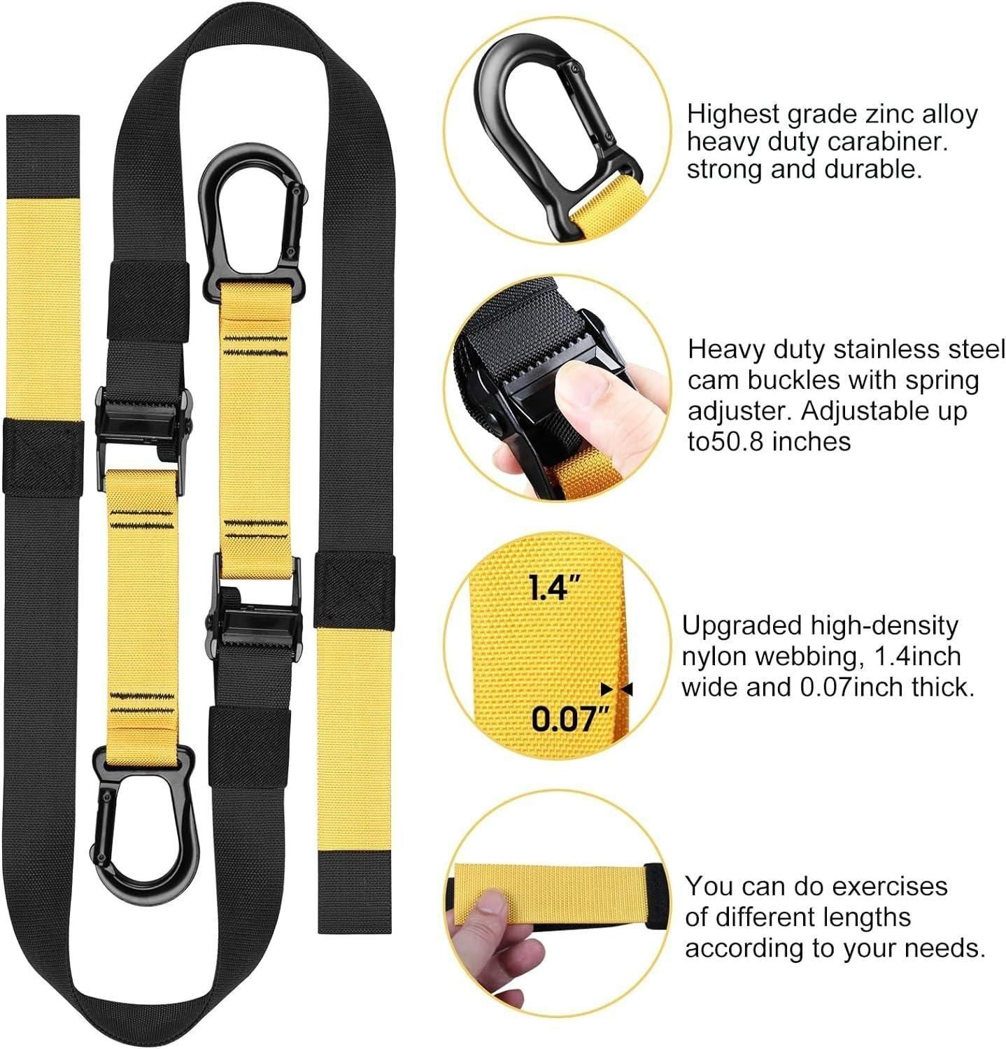 Home Resistance Training Kit, Straps with Handles