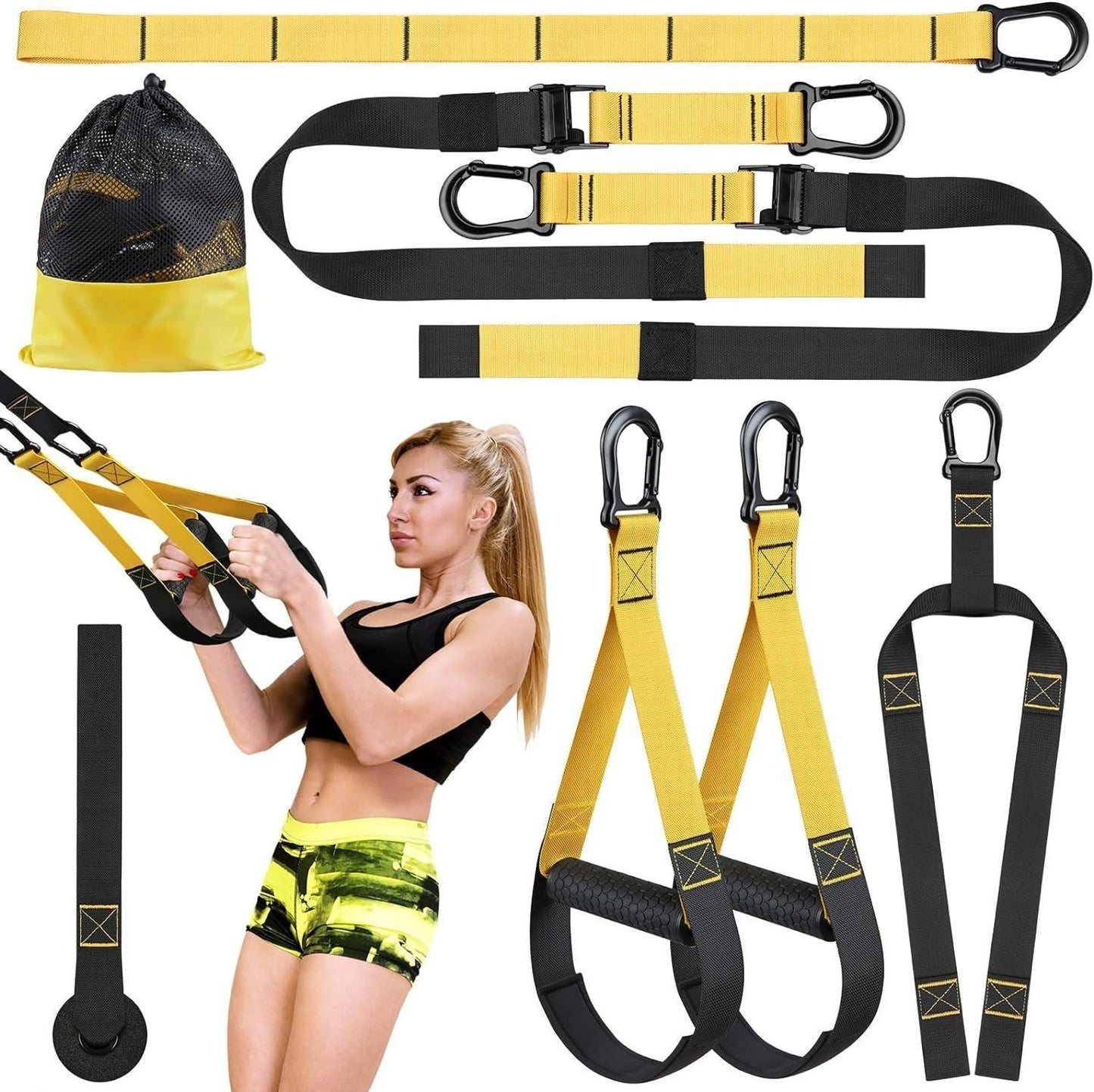 Home Resistance Training Kit, Straps with Handles