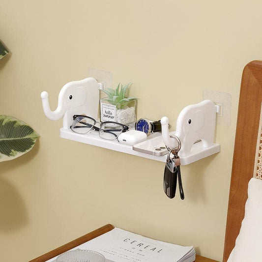 Elephant Shape Self  Floating Wall Shelf  (Pack of 2)