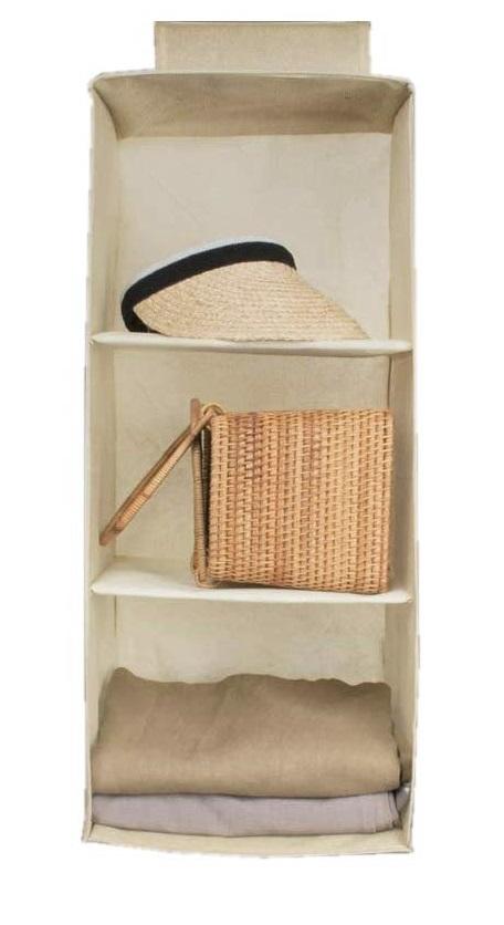 Hanging Wardrobe Organizer- 3 Shelves Non-Woven Fabric